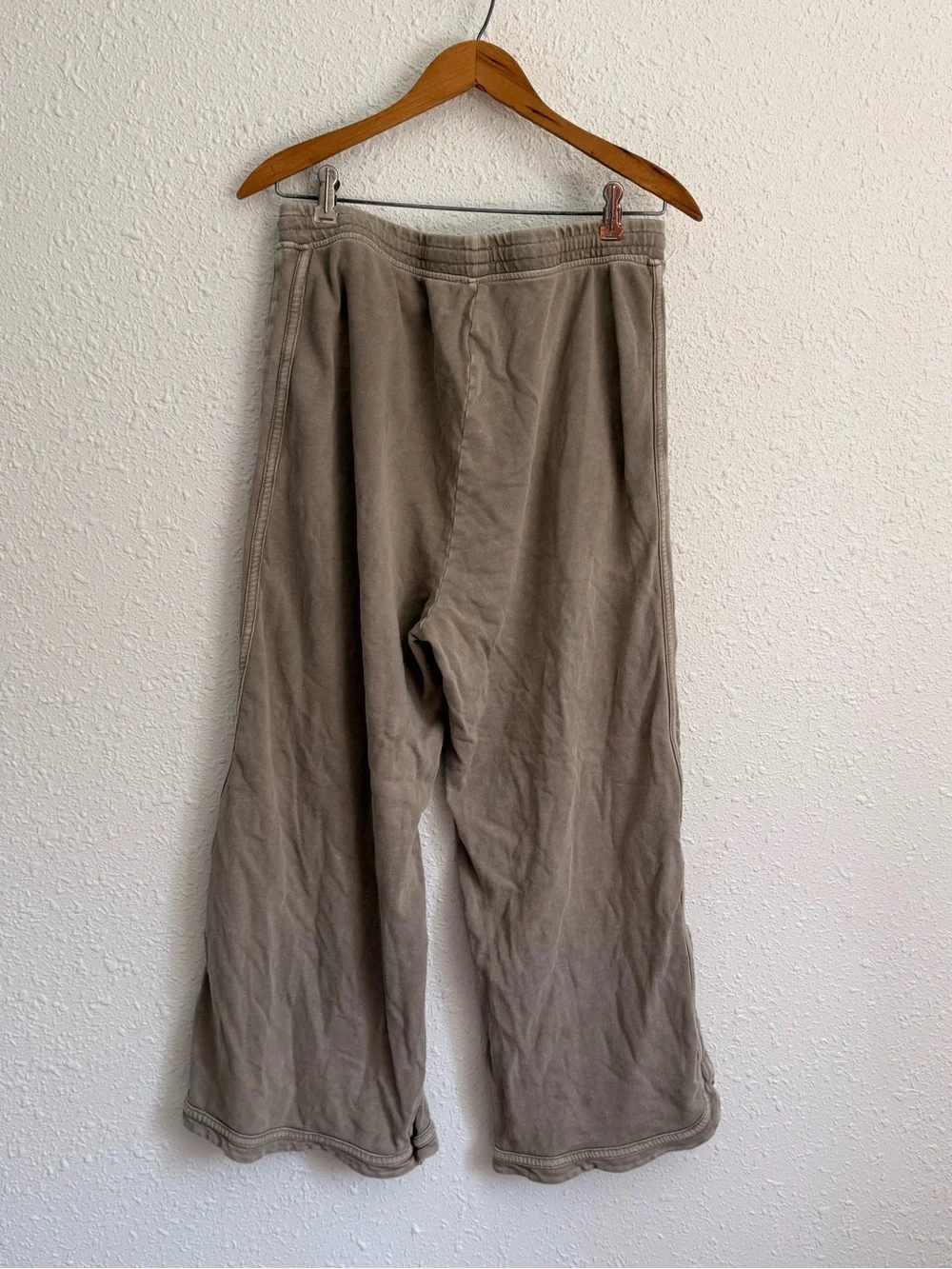 Easel taupe brown wide leg drawstring baggy pants Womens L - Picture 4 of 7